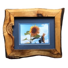 Unique Handmade Live Edge Wood Picture Frame & Two Free Cardboard Frames