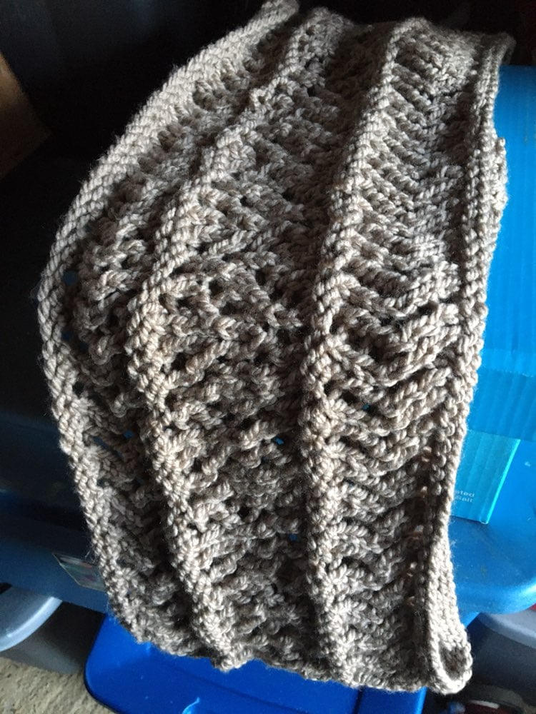 Infinity scarf hand knitted