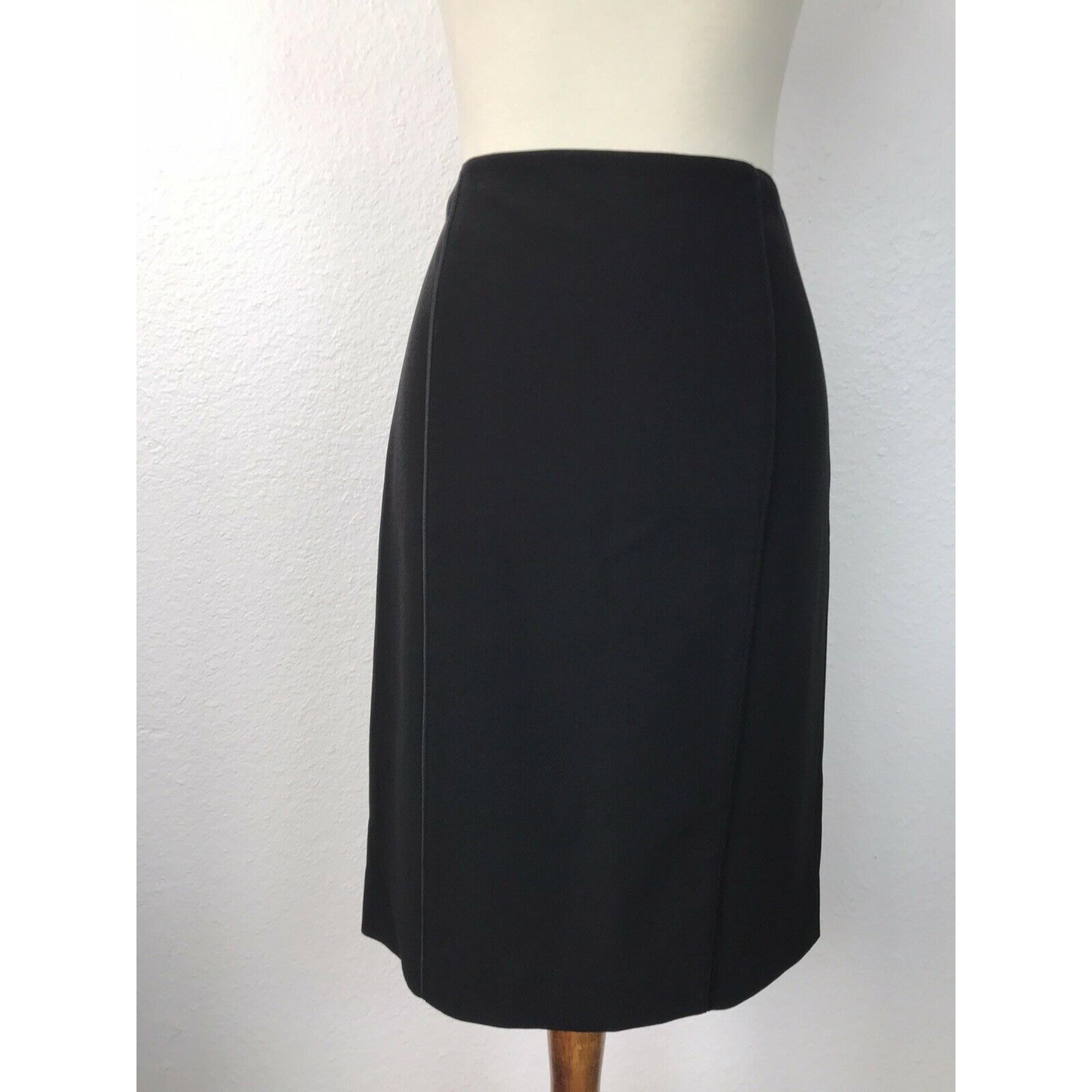 Carlisle Pencil Straight Skirt Black Lined
