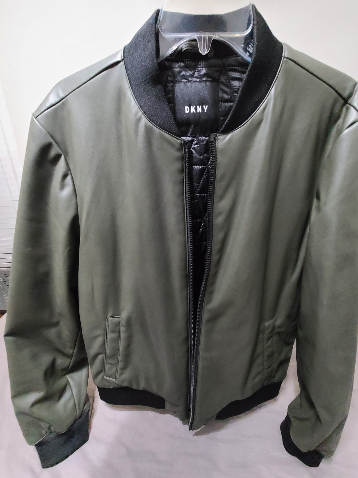 DKNY bomber leather jacket