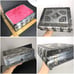 Handmade Jewelry Box Storage Embossed Silver Color Pink Velvet Elephant Asian