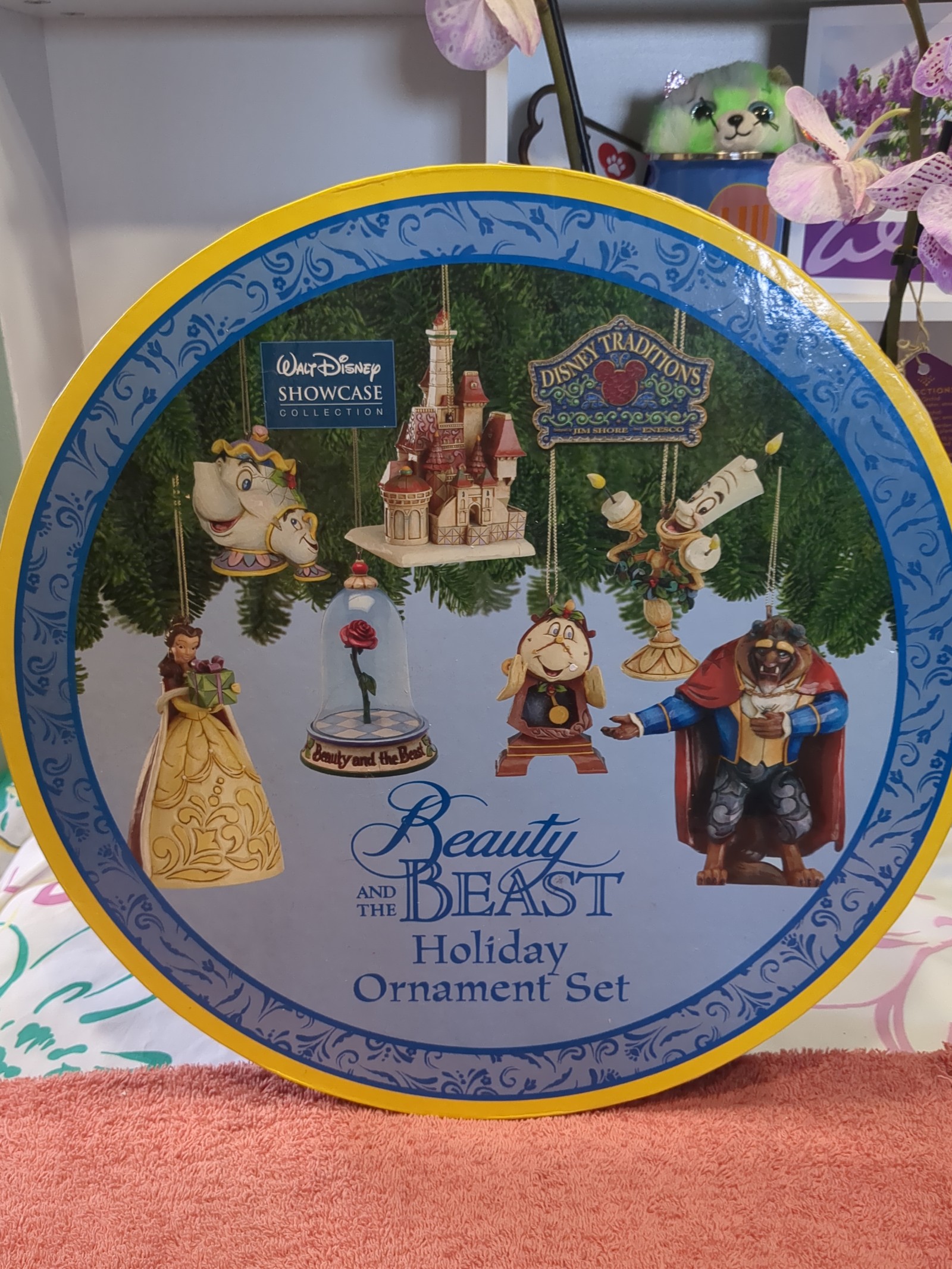 Disney Beauty & the Beast 7 piece ornament set by Jim Shore.