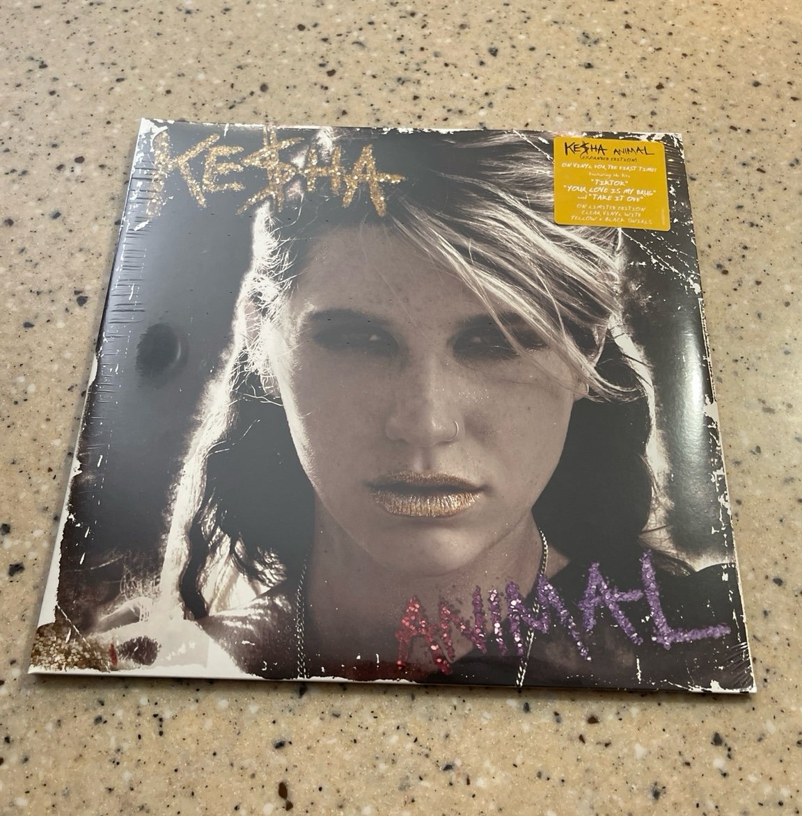 Kesha Animal Gold Black Swirl Vinyl
