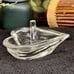 Vintage Antique German Mid-Century Modern Heart-Shaped Crystal Glass Ring Holder