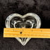 Vintage Antique German Mid-Century Modern Heart-Shaped Crystal Glass Ring Holder