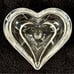 Vintage Antique German Mid-Century Modern Heart-Shaped Crystal Glass Ring Holder