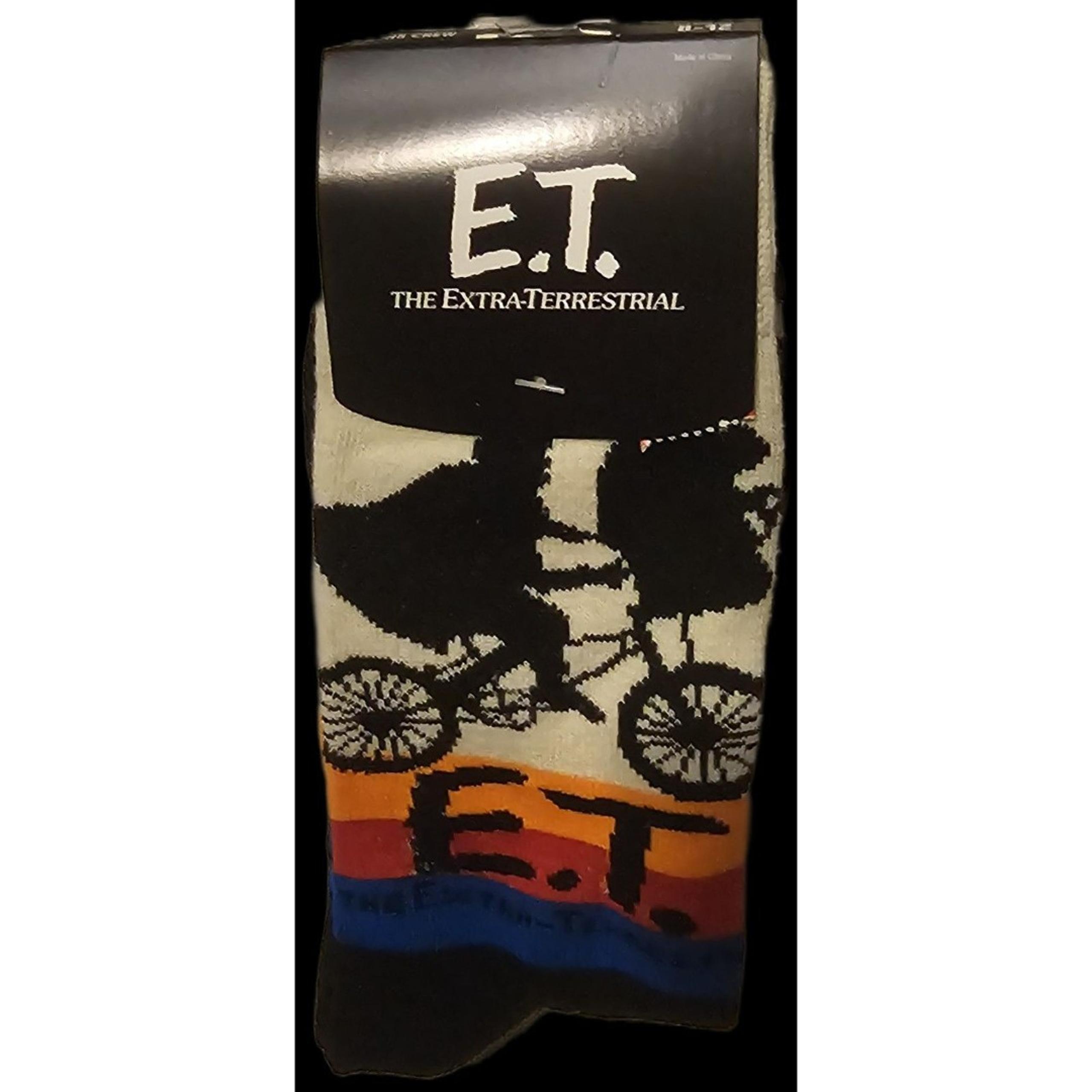 ET Socks Extra Terrestrial Alien Black  Size 8-12 NWT 1 Pair Men’s Crew Socks