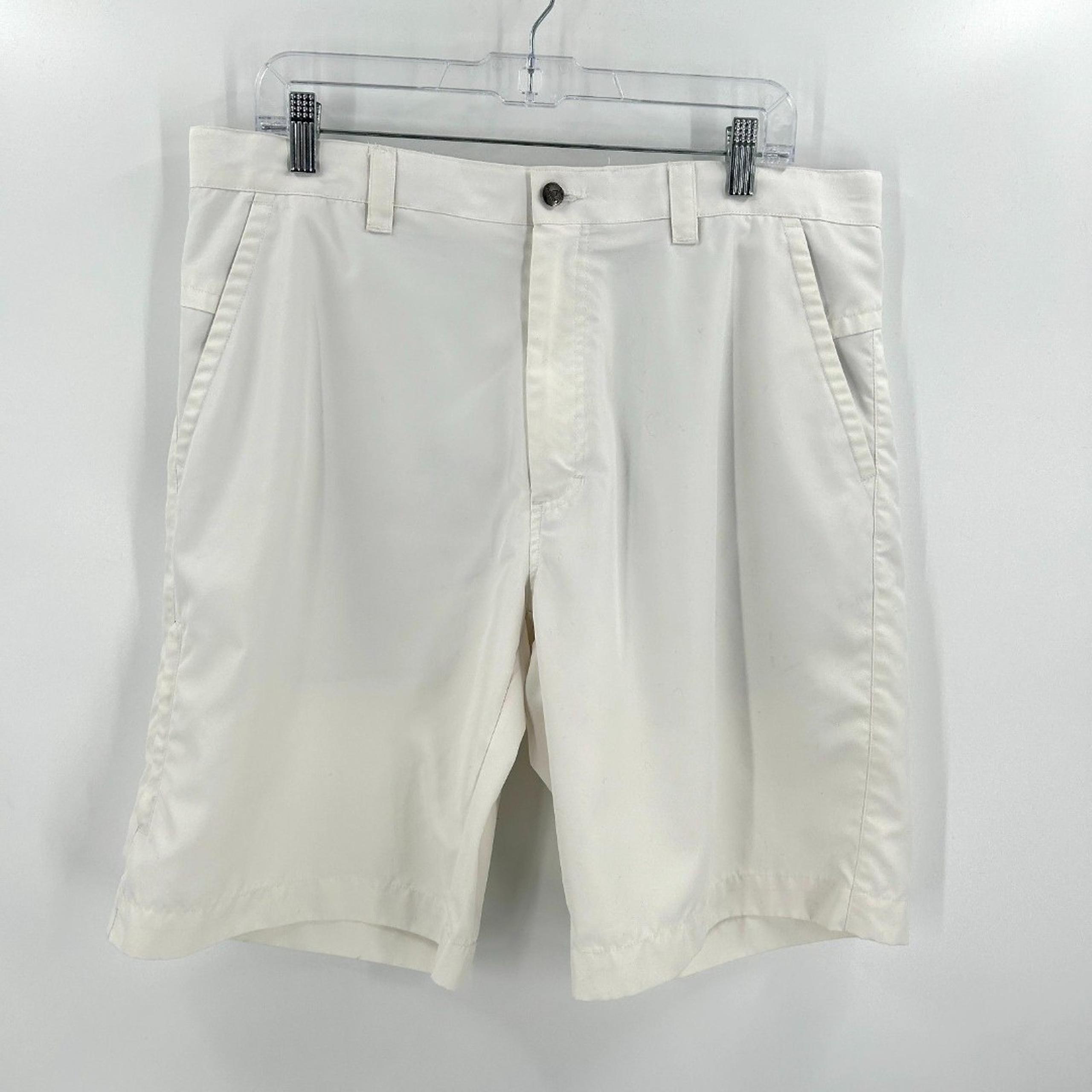 CALLAWAY Men's White Flat Front Athletic Golf Shorts Size 36