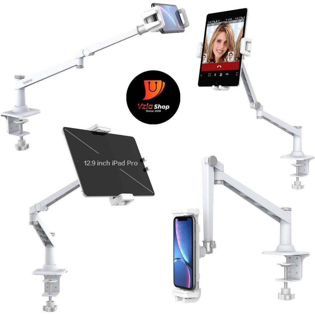 Cellphone & Tablet Holder for Desk - White
