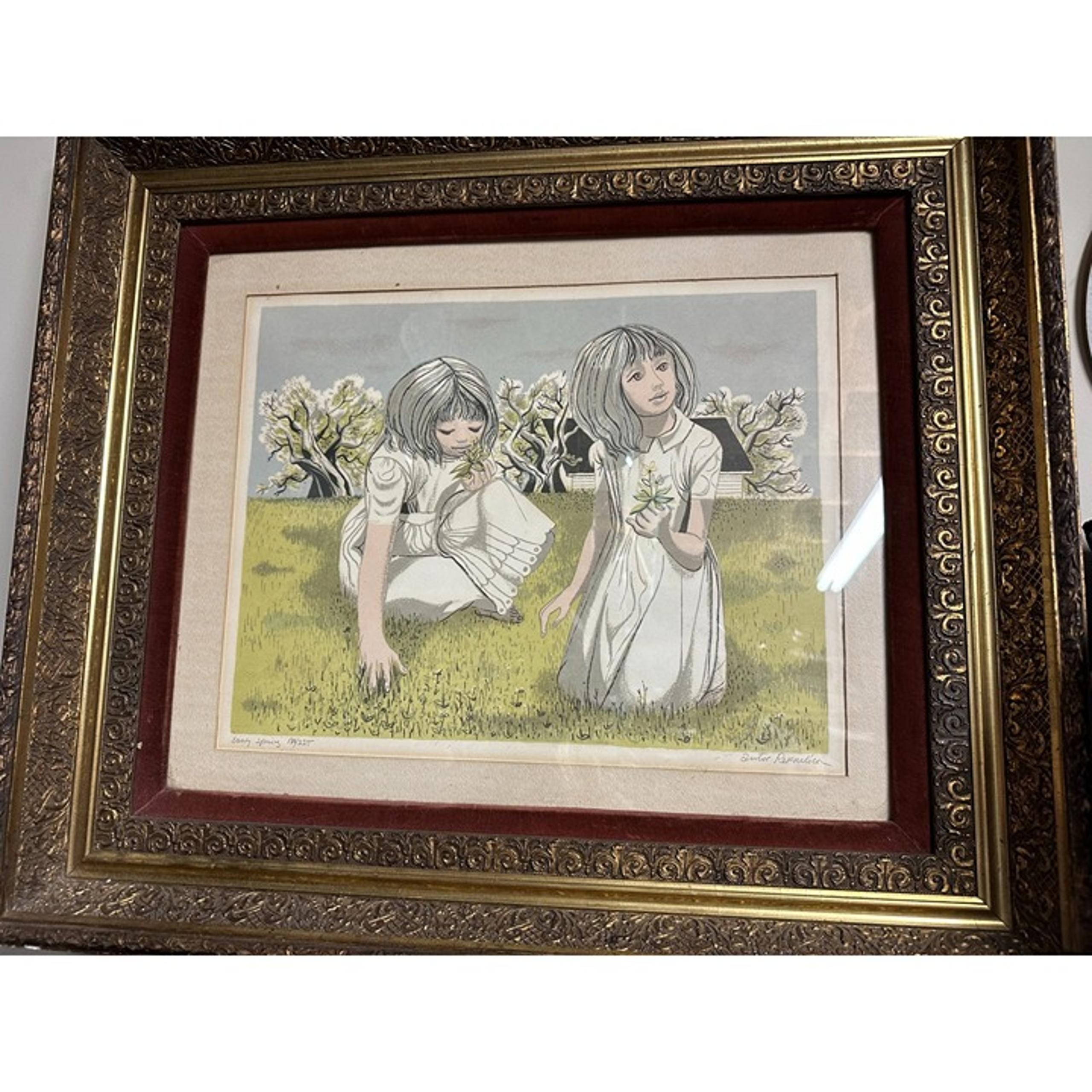 Vintage framed Anton Refregier limited edition Early Spring 176/225 signed print