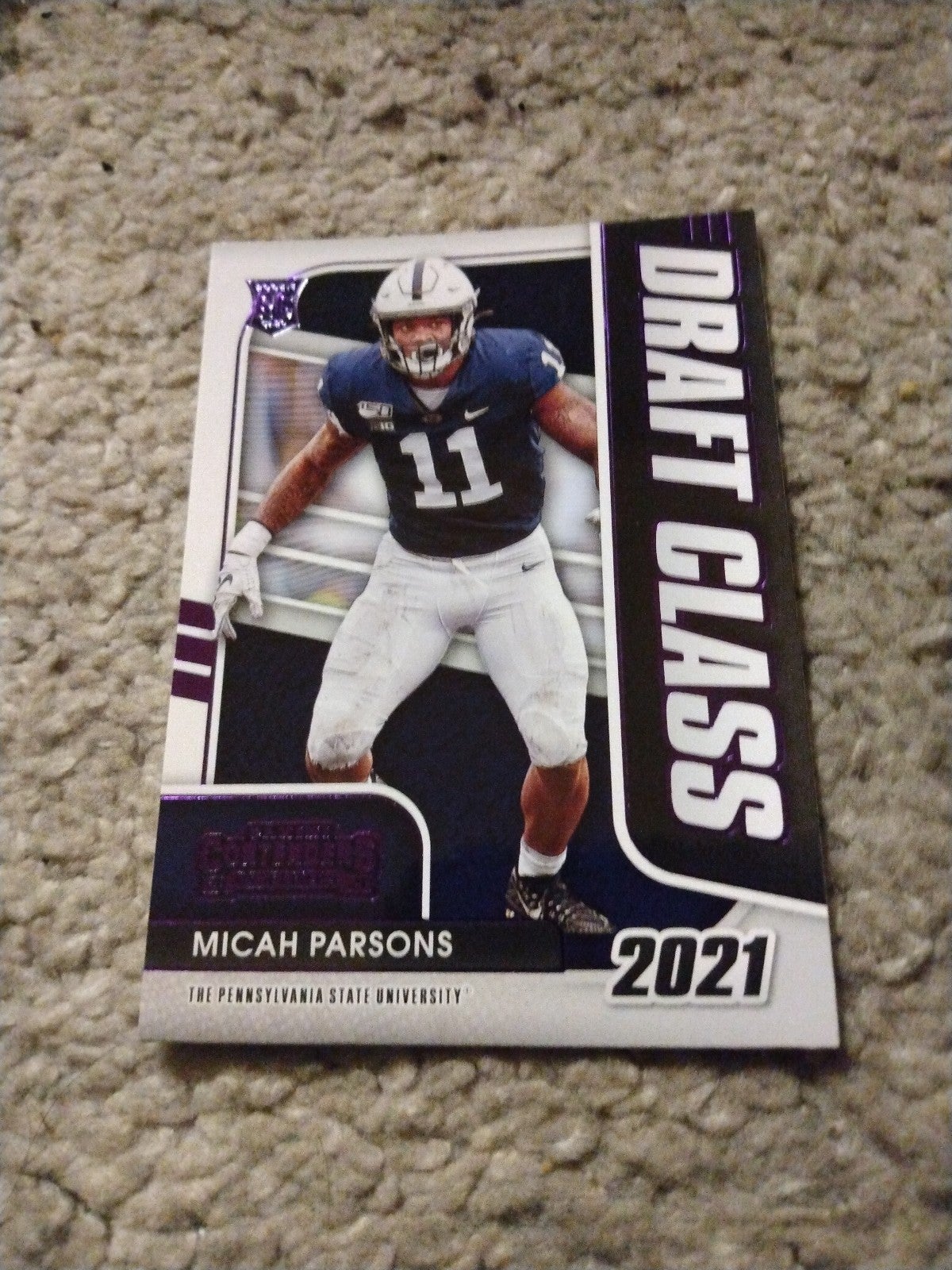 2021 Panini NFL Contenders Draft Picks Micah Parsons ROOKIE PURPLE PARALLEL
