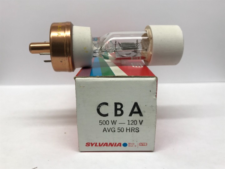 Vintage SYLVANIA PROJECTOR LAMP SUPER TRU FOCUS CBA 500W 120V