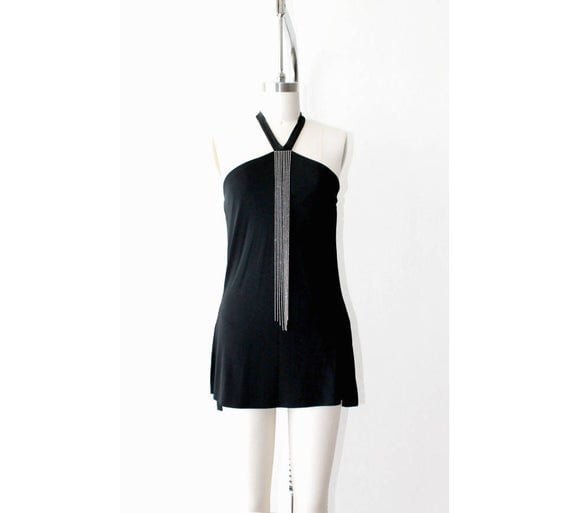 Armani Exchange Y2K Fringes Halter Top S