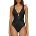 Becca Color Play Crochet Plunge One-Piece Swimsuit Size L NWT