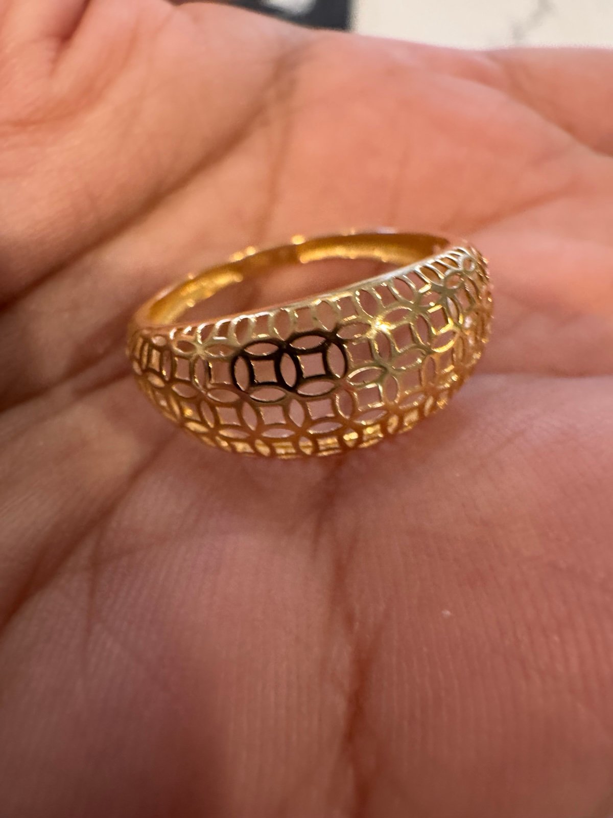 18 K Real Gold Money Catcher Ring