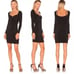 New T by Alexander Wang bustier dress long sleeve bodycon fitted black 2