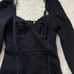 New T by Alexander Wang bustier dress long sleeve bodycon fitted black 2