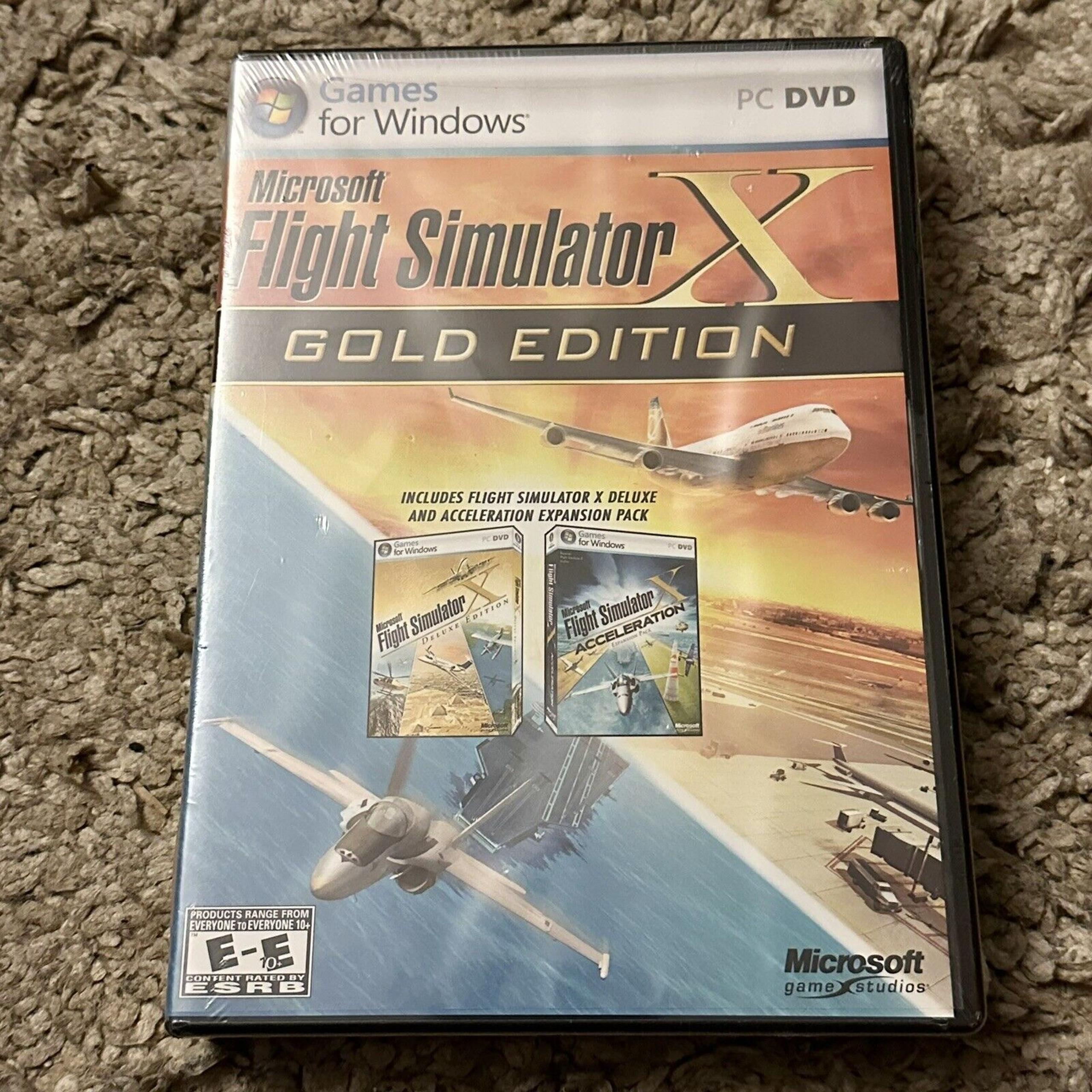 Microsoft Flight Simulator X Gold Edition Acceleration Expansion PC, 2008 SEALED