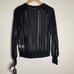 Blanc Noir Sweatshirt Women's Size X-Small Black Linear Mesh Moto Goth Rocker
