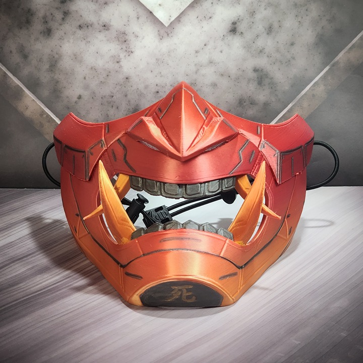 Inferno Cyber Samurai/Oni Mask - Custom 3D Printed