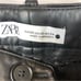 Zara black faux leather chino style pants size XS