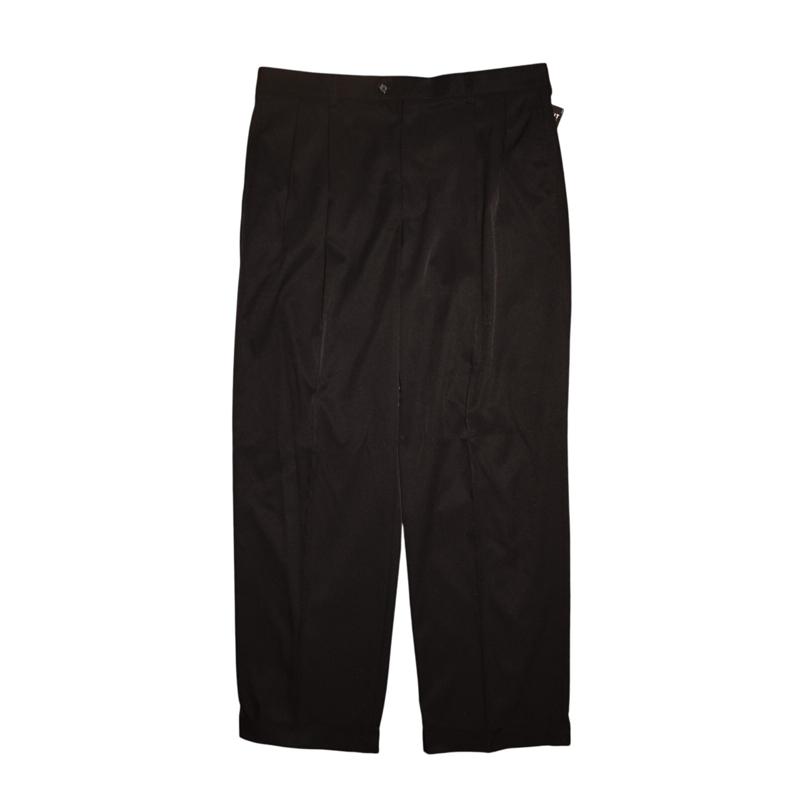 IZOD NEW 75 Black Sport Flex Performance Comfort Pleated Pant Men's 36