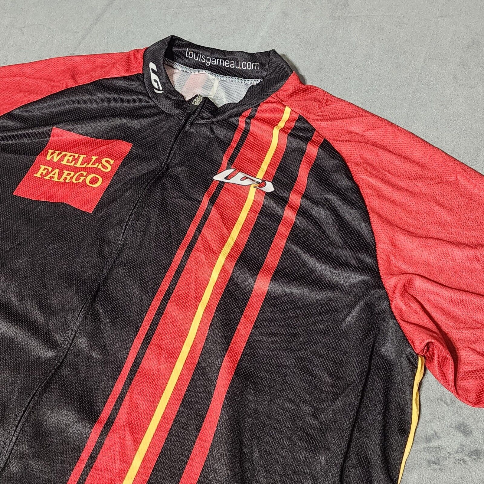 Louis Garneau Wells Fargo Cycling Jersey Red/ Black Size 3XL