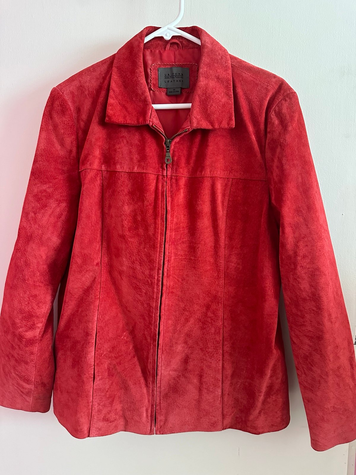 Vintage red leather jacket