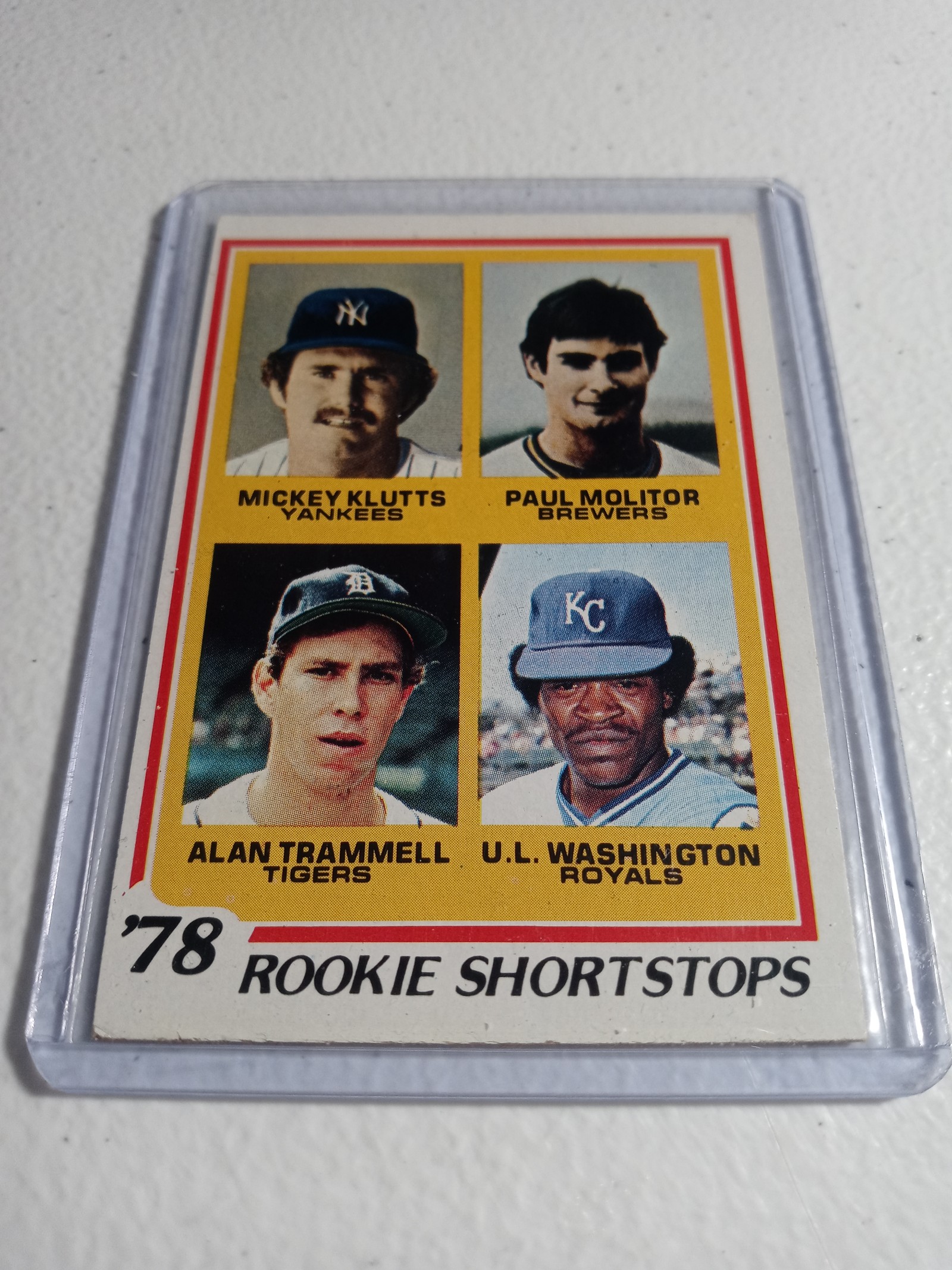 1978 Topps Rookie Shortstops Paul Molitor RC Alan Trammell RC Rookie Card