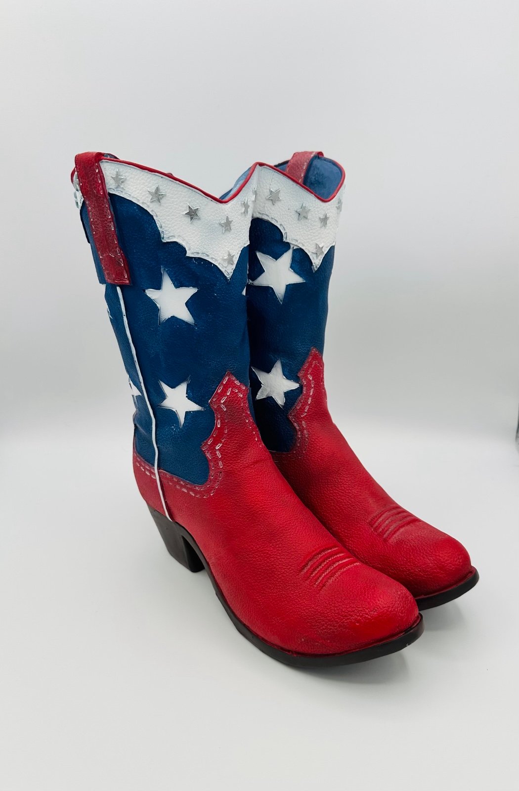 Patriotic July 4th Cowboy Boots Decor