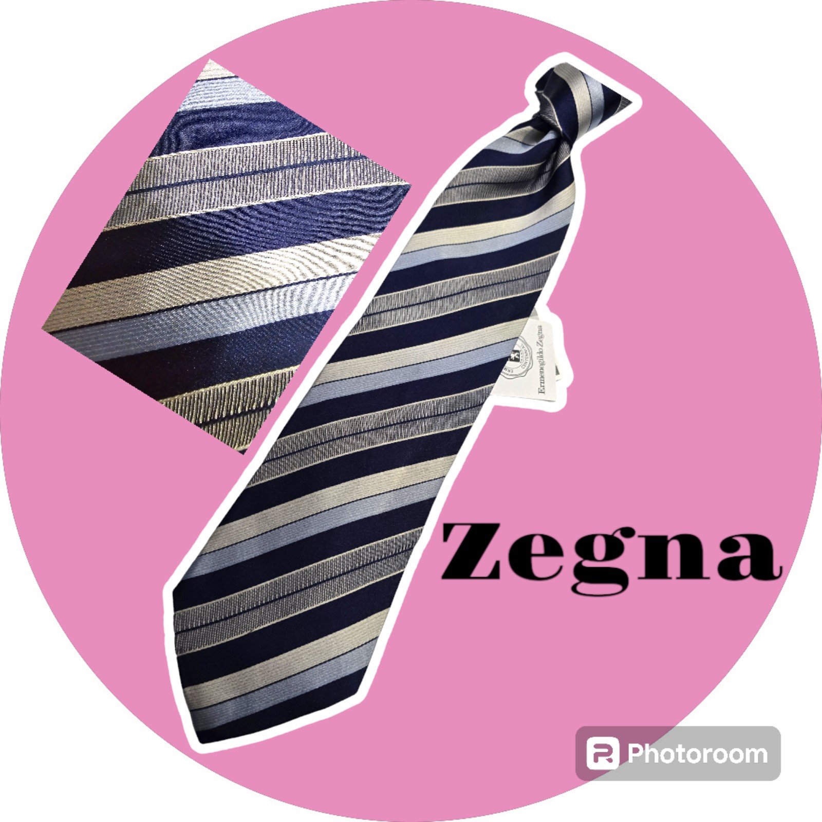 ERMENEGILDO ZEGNA HANDMADE IN ITALY LUXURY SILK NECKTIE, NWT 235
