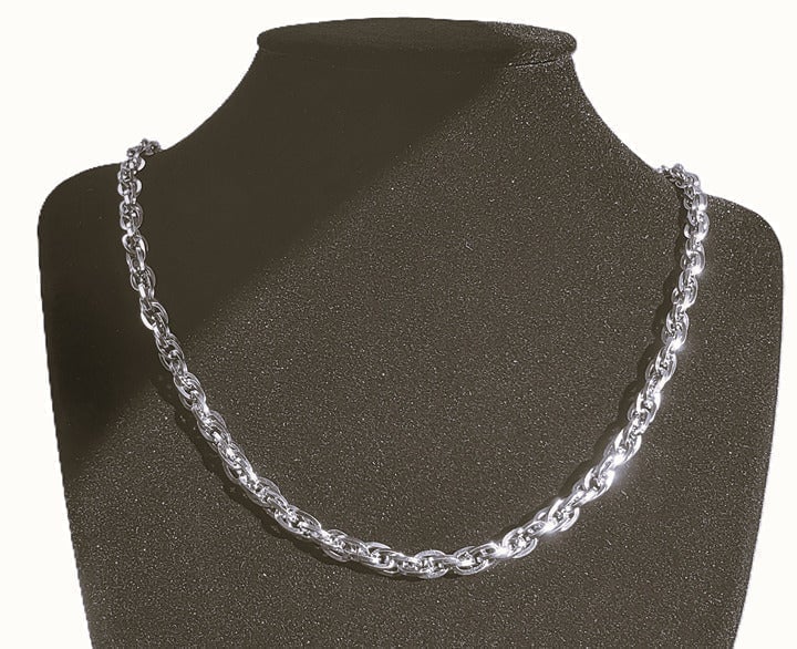 24 Womens 14K White Gold Chain Link Necklace 14 Karat Ladies Silver Jewelry 24