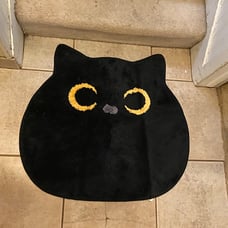 Bathroom Rug - Bathroom Mat, Black Cat Bathroom Rug, Cat Bath Mat