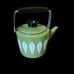 Cathrineholm Enamel Green Lotus Tea Pot