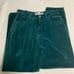 VINTAGE 90s NY Jeans Teal Velvet High Waist Wide Leg 5 Pocket Jeans Size 10 W