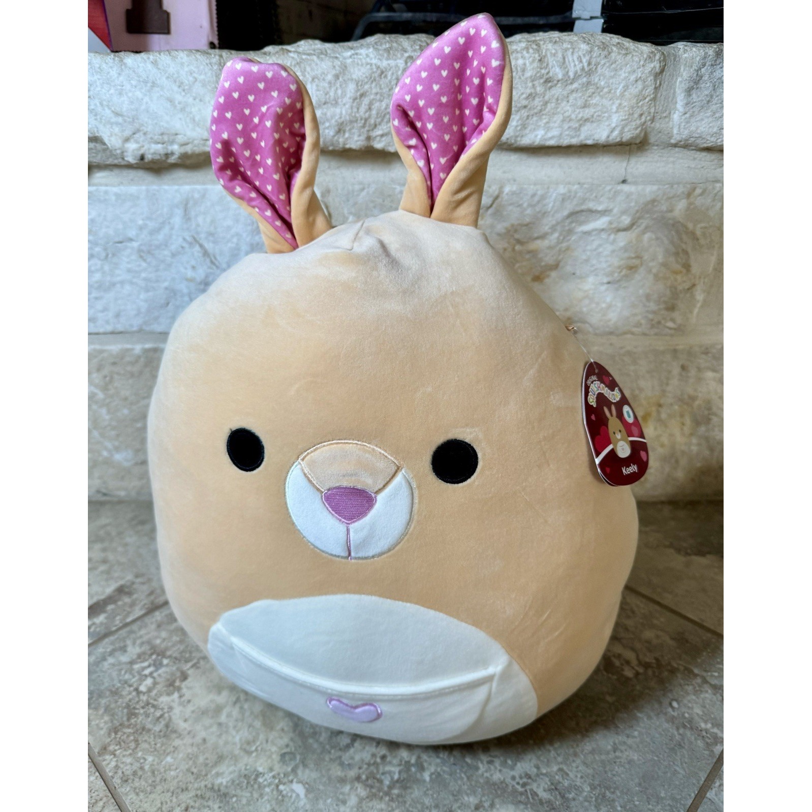 RARE Squishmallow Valentines 2025 Keely the Kangaroo 16 inch NEW with Tags NWT