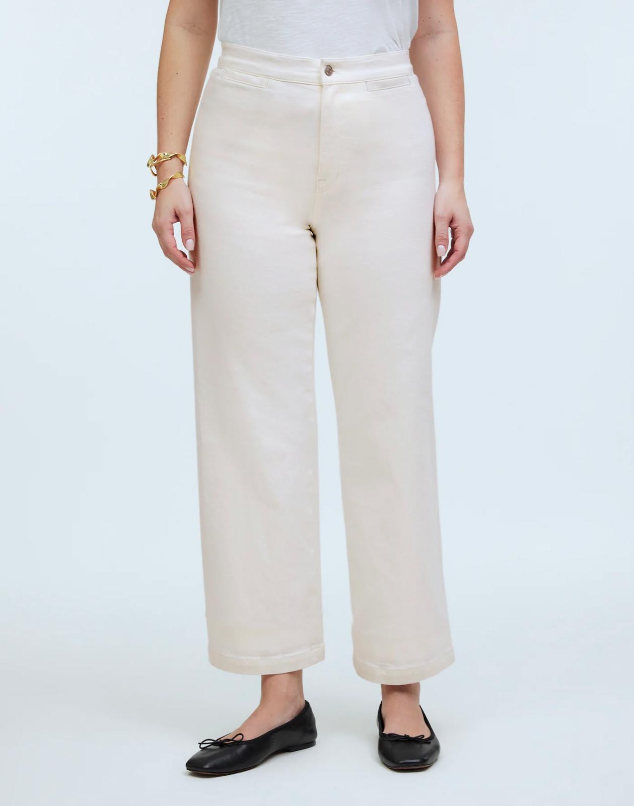 Madewell The Emmett Wide-Leg Crop Jean: Welt Pocket Edition Size 33