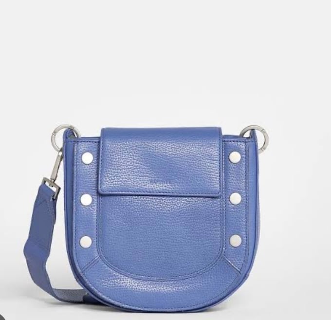 Hammitt Kayce saddle | Bungalow Blue/Brushed Silver | Med