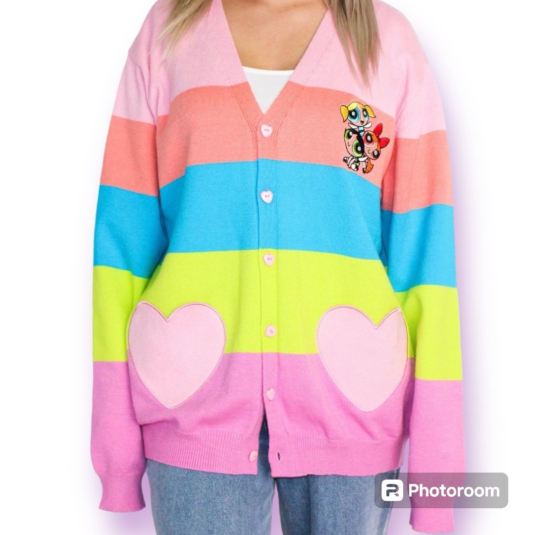 Cakeworthy x Cartoon Network The Powerpuff Girls Pastel Oversized Cardigan
