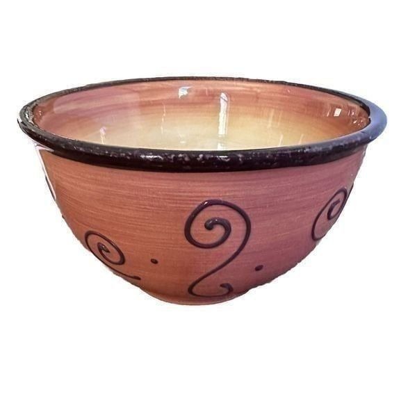 Ambrosia (Raised Scrolls) Tabletops Unlimited Cereal Bowl Tangerine # CERCM4