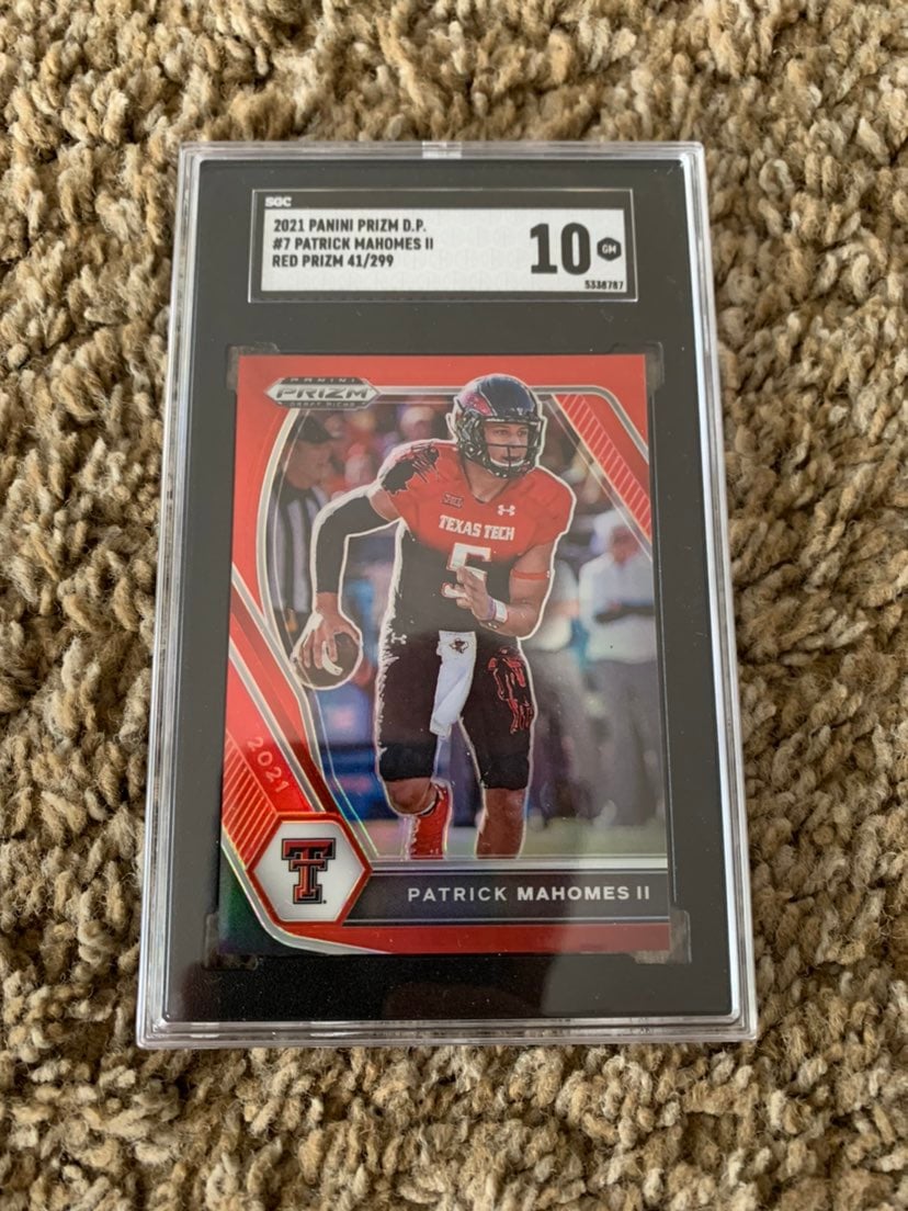 Patrick Mahomes 2021 Panini Prizm Football card SGC 10 Gem Mint graded rare
