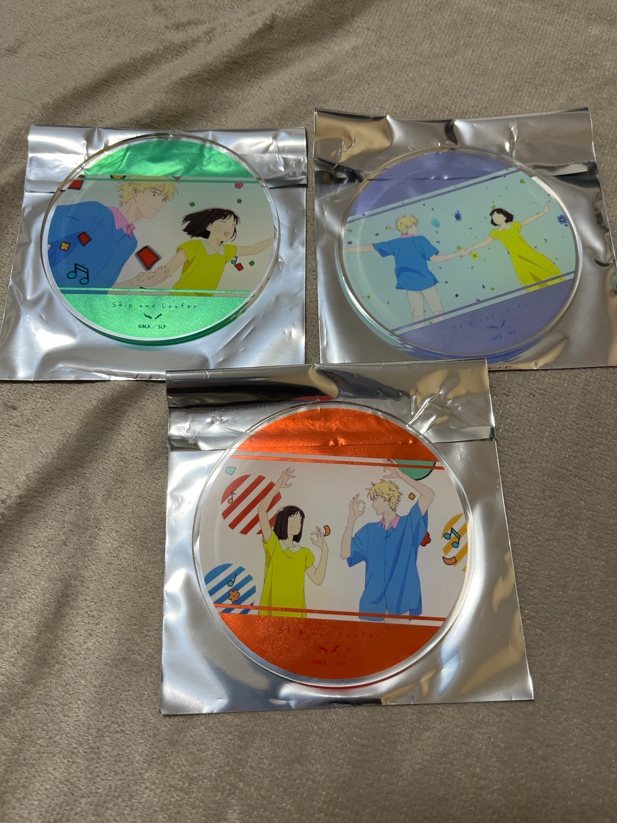 Skip and Loafer Acrylic Coasters set