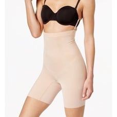 Spanx OnCore High-Waisted Mid-Thigh Short soft nude size medium