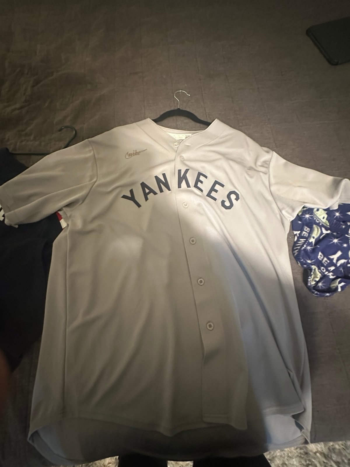 Men's Mickey Mantle New York Yankees Road Cooperstown Player MLB Jersey - Gray