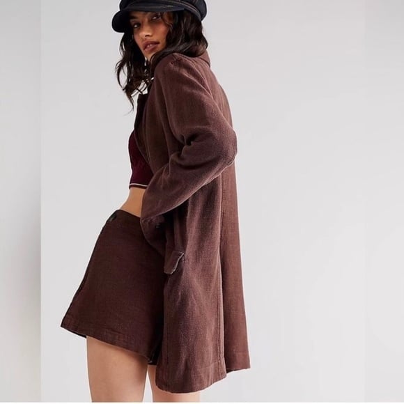 NWOT Free People Good Lookin' Short Suit Set. COLOR Chocolate Brown