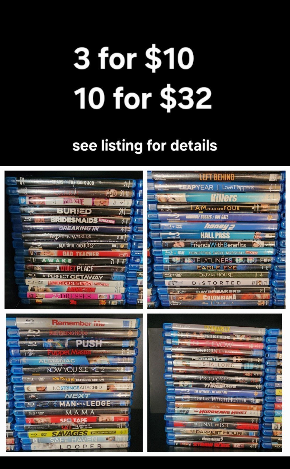 BLU RAYS SUMMER SPECIAL SALE