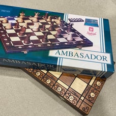 Wegiel Wooden Chess Set AMBASSADOR Chessboard Poland