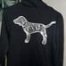 Victoria’s Secret Pink Black Sequin Bling Dog Hoodie xs