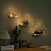 Set of 3 Cloud Shape Floating Shelves with LED Lights Wall Decor,Gold Metal
