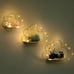 Set of 3 Cloud Shape Floating Shelves with LED Lights Wall Decor,Gold Metal